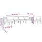 Preview: 6-tlg. Garten-Lounge-Set mit Kissen Aluminium Anthrazit