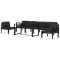 Preview: 7-tlg. Garten-Lounge-Set mit Kissen Aluminium Anthrazit