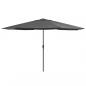 Preview: ARDEBO.de - Sonnenschirm mit Metall-Mast 390 cm Anthrazit