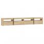 Preview: TV-Schrank mit LED-Leuchten Sonoma-Eiche 240x35x40 cm
