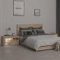 Preview: Nachttische 2 Stk. mit LED-Leuchten Sonoma-Eiche 70x36,5x40 cm