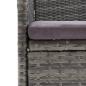 Preview: 7-tlg. Garten-Essgruppe mit Kissen Poly Rattan Grau