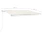 Preview: Markise Manuell Einziehbar mit LED 400x300 cm Creme