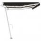 Preview: Automatische Markise mit LED & Windsensor 600x300 cm Anthrazit