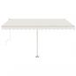 Preview: Markise Automatisch mit LED & Windsensor 400x300 cm Creme