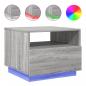 Preview: Couchtisch mit LED-Leuchten Grau Sonoma 50x49x40 cm