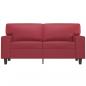 Preview: 2-Sitzer-Sofa Weinrot 120 cm Kunstleder