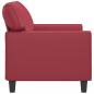Preview: 2-Sitzer-Sofa Weinrot 120 cm Kunstleder