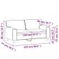 Preview: 2-Sitzer-Sofa Weinrot 120 cm Kunstleder