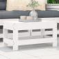 Preview: ARDEBO.de - Gartenhocker Weiß 62x30x32 cm Massivholz Kiefer