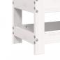Preview: Gartenhocker Weiß 62x30x32 cm Massivholz Kiefer
