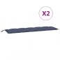 Preview: Gartenbank-Auflagen 2 Stk. Marineblau 180x50x7 cm Oxford-Gewebe