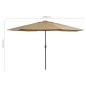 Preview: Sonnenschirm mit Metall-Mast 390 cm Taupe