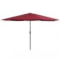 Preview: ARDEBO.de - Sonnenschirm mit Metall-Mast 390 cm Bordeauxrot