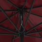 Preview: Sonnenschirm mit Metall-Mast 390 cm Bordeauxrot
