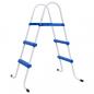 Preview: ARDEBO.de - Pool-Leiter Blau und Weiß 84 cm Stahl