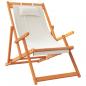 Preview: Klappbare Strandstühle 2 Stk. Creme Stoff