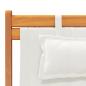 Preview: Klappbare Strandstühle 2 Stk. Creme Stoff
