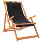 Preview: Klappbare Strandstühle 2 Stk. Schwarz Stoff