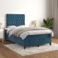 Preview: Boxspringbett mit Matratze Dunkelblau 120x190 cm Samt
