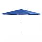 Preview: ARDEBO.de - Sonnenschirm mit Metall-Mast 390 cm Azurblau