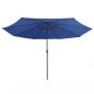 Preview: Sonnenschirm mit Metall-Mast 390 cm Azurblau