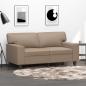 Preview: ARDEBO.de - 2-Sitzer-Sofa Cappuccino-Braun 120 cm Kunstleder