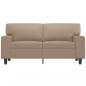 Preview: 2-Sitzer-Sofa Cappuccino-Braun 120 cm Kunstleder