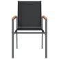 Preview: Gartenstühle 4 Stk. Schwarz 55x61,5x90 cm Textilene und Stahl