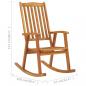 Preview: 3064181 Rocking Chair with Cushions Solid Acacia Wood (311844+43181)