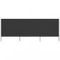 Preview: ARDEBO.de - 3-teiliges Windschutzgewebe 400 x 160 cm Anthrazit