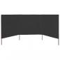 Preview: 3-teiliges Windschutzgewebe 400 x 160 cm Anthrazit