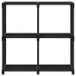 Preview: Würfel-Regal 4 Fächer Schwarz 69x30x72,5 cm Stoff 