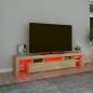 Preview: TV-Schrank mit LED-Leuchten Sonoma-Eiche 200x36,5x40 cm