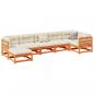 Preview: ARDEBO.de - 7-tlg. Garten-Sofagarnitur Wachsbraun Massivholz Kiefer