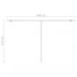 Preview: Automatische Markise mit LED & Windsensor 400x350 Orange/Braun