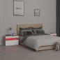 Preview: Nachttische 2 Stk. mit LED-Leuchten Grau Sonoma 60x35x40 cm