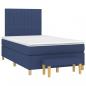 Preview: ARDEBO.de - Boxspringbett mit Matratze Blau 120x190 cm Stoff
