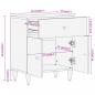 Preview: Nachttisch 50x33x60 cm Massivholz Mango