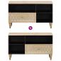 Preview: TV-Schrank 80x33x46 cm Massivholz Mango