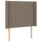 Preview: Boxspringbett mit Matratze & LED Taupe 80x200 cm Stoff
