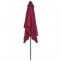 Preview: Sonnenschirm mit Metall-Mast 300 x 200 cm Bordeauxrot