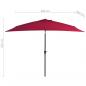 Preview: Sonnenschirm mit Metall-Mast 300 x 200 cm Bordeauxrot