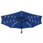Preview: Sonnenschirm Wandmontage mit LEDs Metallmast 300 cm Blau