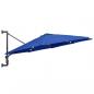 Preview: Sonnenschirm Wandmontage mit LEDs Metallmast 300 cm Blau