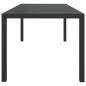 Preview: 7-tlg. Garten-Essgruppe mit Kissen Poly Rattan Schwarz