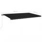 Preview: Automatische Markise mit LED & Windsensor 500x350 cm Anthrazit