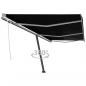 Preview: ARDEBO.de - Standmarkise Manuell Einziehbar 600x300 cm Anthrazit