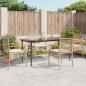 Preview: ARDEBO.de - 5-tlg. Garten-Essgruppe mit Kissen Beige Poly Rattan