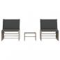 Preview: Sonnenliegen 2 Stk. mit Tisch Hellgrau Poly Rattan